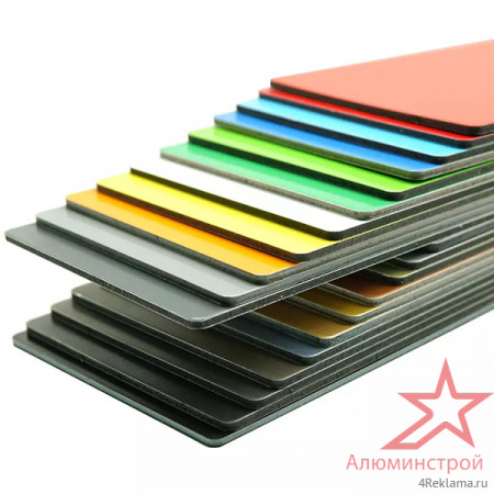 Алюминиевая композитная панель 4 мм (0.4) 1220х4000 серия Классик Композитная панель из алюминия (АКП) толщиной 4 мм